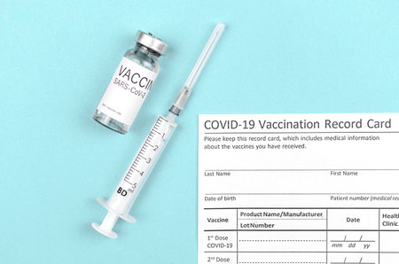 COVID-19 vaccination concept, immunity control background, healthcare photo