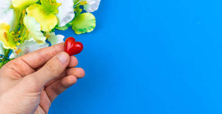 Chatiry and helping hand concept background photoの写真素材