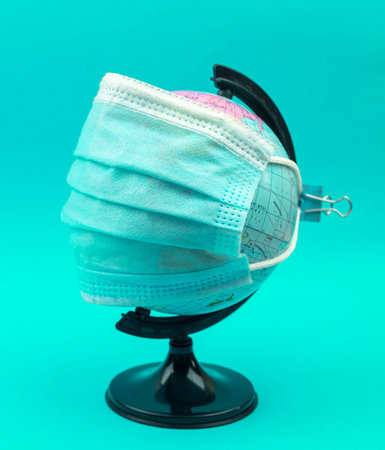 School education during   epidemic, back to school and virus concept photo and creative background,...