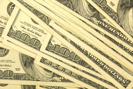 A lot of dollar banknotes background, many cash money banking business concept