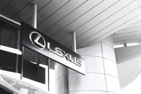 Kharkov, Ukraine - September 13, 2021: Lexus brand logo, emblem, symbol close-upのeditorial素材
