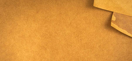Vintage old paper texture. Brown retro background with copy space, bannerの写真素材
