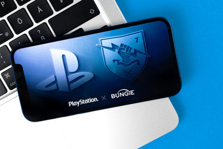 Kharkov, Ukraine - January 31, 2021: Sony and Bungie . Sony buying Bungie video game studio. web...