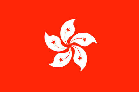 Flag of Hong Kong. Brush strokes painted national symbol background illustration imageの写真素材