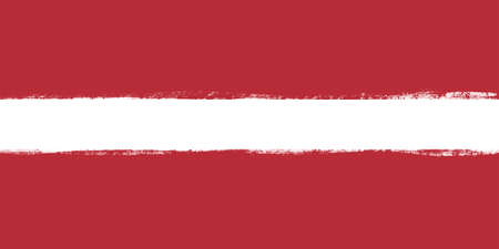 Flag of Latvia. Brush strokes painted national symbol background illustration imageの写真素材