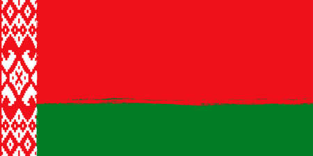 Flag of Belarus. Brush strokes painted national symbol background illustration imageの写真素材