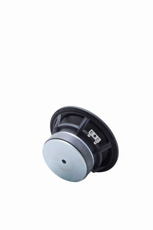 Kit of sound speakers isolated on white backgroundの写真素材