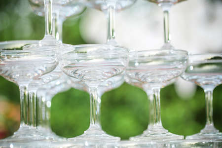 A glass of champagne is brought together.の写真素材