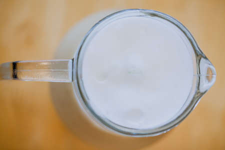 Bird view Iced coffee bubble.selective focus.の写真素材