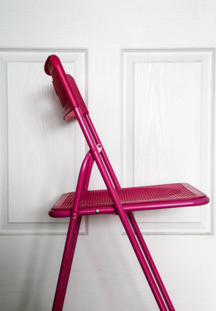 pink chair in the room