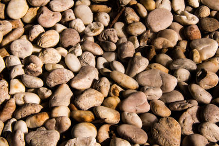 tiny stones in the small garden at the houseの写真素材