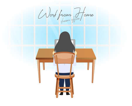 work from home vectorのイラスト素材