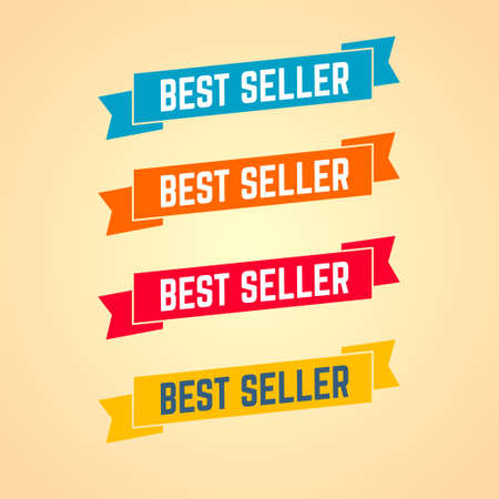 Best seller ribbon label set best seller banner Suitable for products that are ranked very well. Set2のイラスト素材