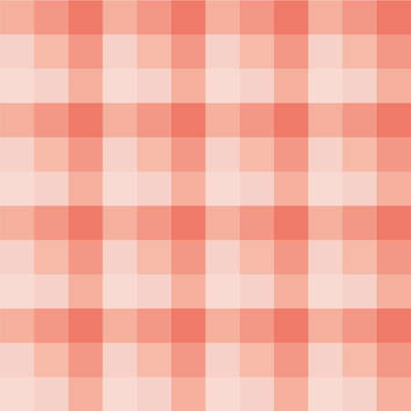 Plaid. Pinkish orange. Seamless pastel background for tablecloths, dresses, skirts, napkins or other festive textile designs. vectorのイラスト素材