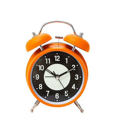 Desk clock. Background isolated on white