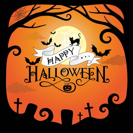 Halloween border for designのイラスト素材