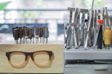Tools of jewelry and glasses designの写真素材