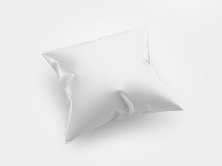 White pillow isolated on a white background.の写真素材