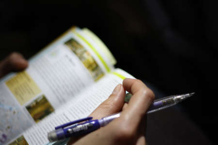 Taking notesの写真素材