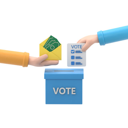 Voting concept. Isolated on white background. 3d rendering.の写真素材