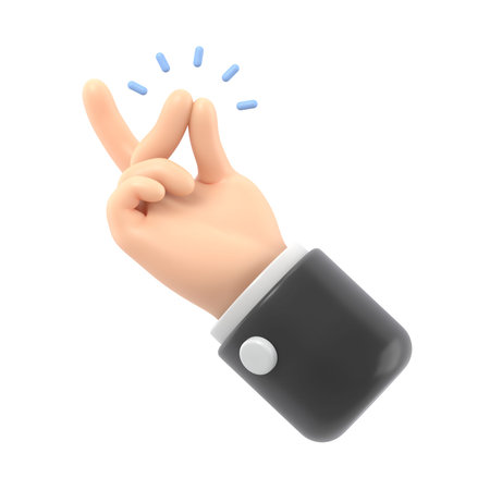 Hand with OK gesture. Isolated on white background. 3d illustration.