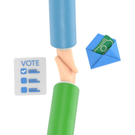 Transparent Backgrounds Mock-up.3D hand putting voting paper in ballot box. Elections, voting, going to vote, citizen participation in voting concept.Supports PNG files with transparent backgrounds.の写真素材