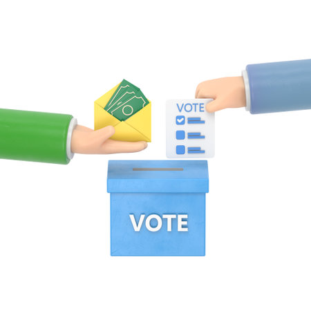 Transparent Backgrounds Mock-up.3D hand putting voting paper in ballot box. Elections, voting, going to vote, citizen participation in voting concept. 3d illustration.Supports PNG filesの写真素材