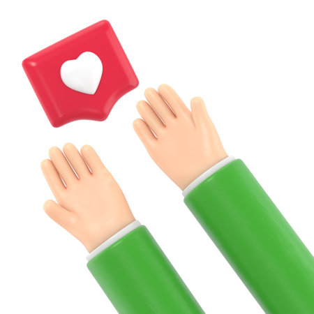 Hands reaching for a pin like with a heart with wings. Social metaphor, revealing the concept of new audience and posting a comment. Supports PNG files with transparent backgrounds.の写真素材