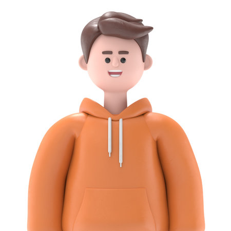 3D illustration of male guy Qadir doing winner,Transparent Background Mockup.Supports PNG files with transparent backgrounds.の写真素材