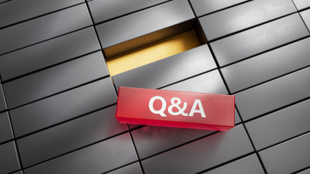 QA Question answer. The metal blocks form the word QA Question answer. Business The concept of QA...