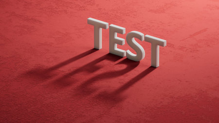 test.3D illustration of shadow of 3d charcaters.close up of shadow of 3d charcaters,3D rendering on...