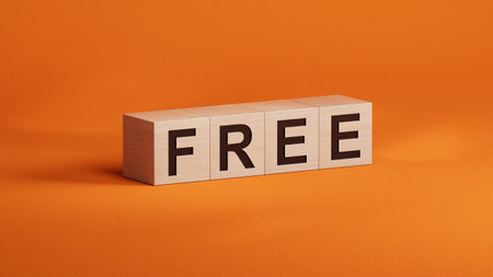 Free Time, word cube with white background.close up of wooden cubes,Business Concept.3D rendering on...