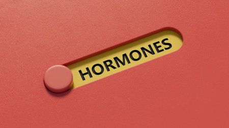 HORMONES word cube. Medical concept.3D rendering.の写真素材