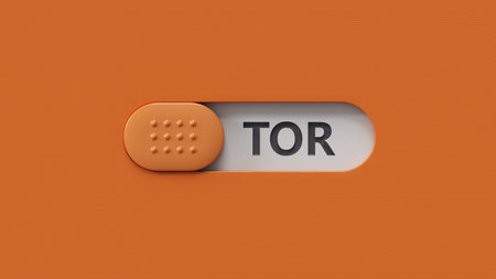 TOR concept on wooden beige cubes .3D rendering.