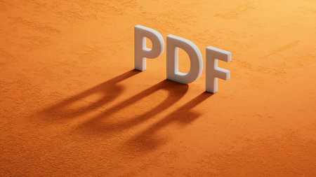 shadow of 3d characters spelling.Flat lay view from above on blue background with shadow of 3d characters buttons.IT technology concept.3D rendering.の写真素材