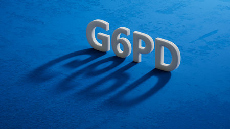 shadow of 3d characters with the word g6pd. Care concept.close up of shadow of 3d characters,Business Concept.3D rendering.の写真素材