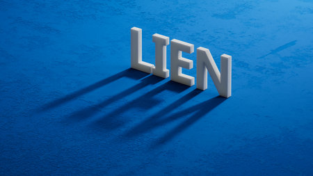 Four shadow of 3d characters arranged in stack with word LIEN on them, space for text. Close up of shadow of 3d characters, Business Concept. 3D rendering.の写真素材