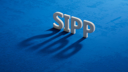 shadow of 3d characters with SIPP business word. close up of shadow of 3d characters, Business Concept. 3D rendering.の写真素材