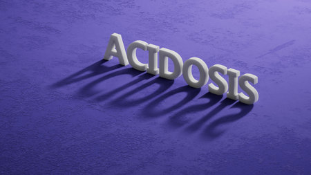 shadow of 3d characters with text acidosis. close up of shadow of 3d characters. 3D rendering.の写真素材