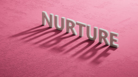 shadow of 3d charcaters with text nurture. financial market. financing.close up of shadow of 3d charcaters,Business Concept.3D rendering.の写真素材