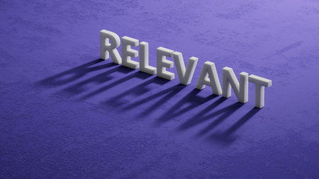 shadow of 3d charcaters with text RELEVANT. financial market. financing.close up of shadow of 3d charcaters,Business Concept.3D rendering.の写真素材