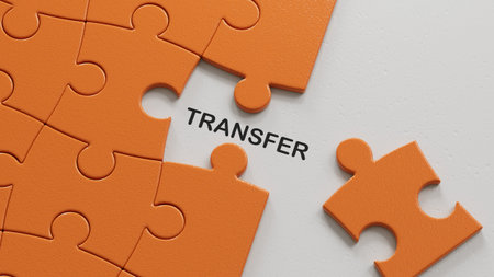 3D illustration of puzzle pieces with missing pieces.close up of puzzle pieces with missing pieces,3D rendering.の写真素材