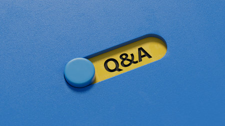 QA Question answer. The slide switch form the word QA Question answer. Business The concept of QA...