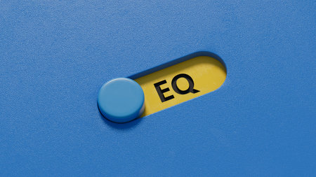 3D illustration of EQ in English, using a bold font. It conveys emotional intelligence and clarity....
