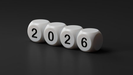 Happy new year 2026 success, investment, profit, money development, savings concept. 2026 number on...