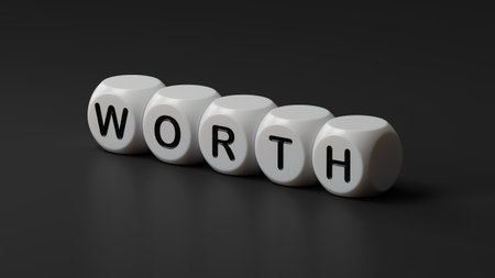 wooden dice with business word. Mission, Vision and core values concept. 3D rendering on black background.の写真素材