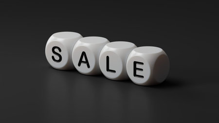 wooden dice spelling.Flat lay view from above on wooden dice buttons.IT technology concept.3D...