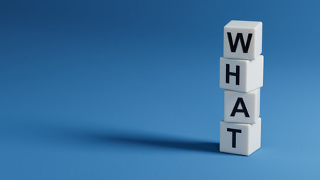 the word spelled out using wooden elements. Education concept. 3D rendering on blue background.の写真素材