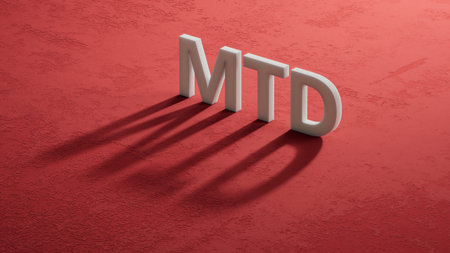 MTD concept on shadow of 3d characters. Close up of shadow of 3d characters, Business Concept. 3D...