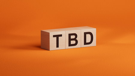 Questions and answers on wooden cubes. Close up of wooden cubes, Business Concept. 3D rendering on orange background.の写真素材